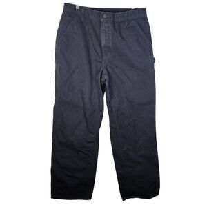 Carhartt Men's Navy Carpenter Painters Pants Heavy Duck Material Loose Fit 36x34